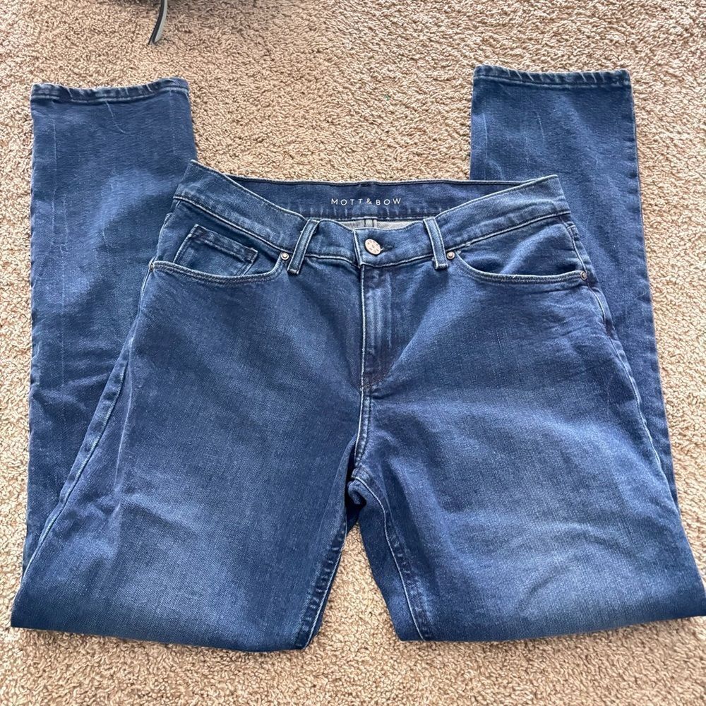 Mott & Bow Women's Boyfriend Jeans - Medium/Dark Blue size 29